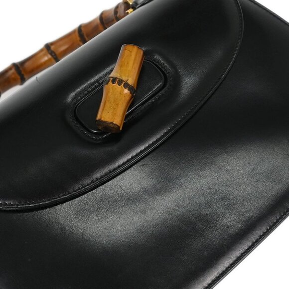 Gucci Black Bamboo 2way Handbag - Picture 3 of 10